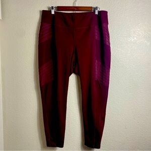 Old Navy Active Street Go Dry Leggings High Rise Maroon Size:2X